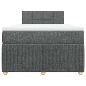 Box spring postel s matrací tmavě šedá 120x190 cm textil - obrázek 4