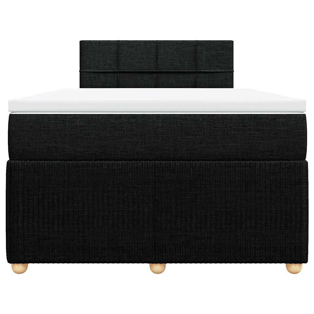 vidaXL Boxspring met matras stof zwart 120x190 cm, foto 4