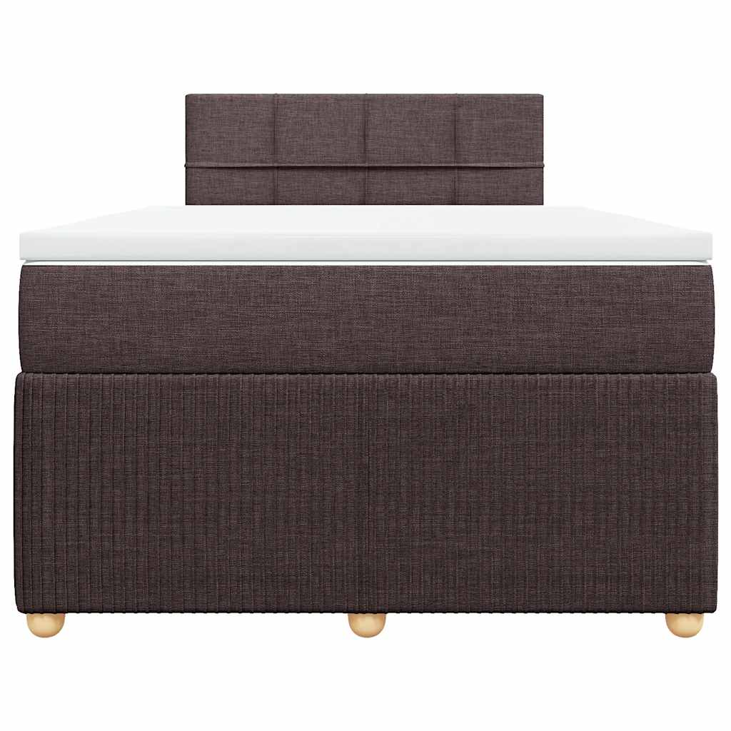 vidaXL Boxspring met matras stof donkerbruin 120x190 cm bruin, foto 4