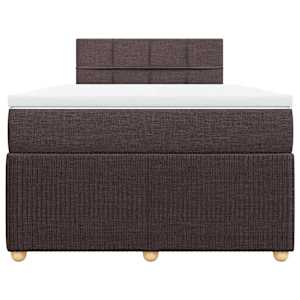 Box spring postel s matrací tmavě hnědá 120x190 cm textil - obrázek 4