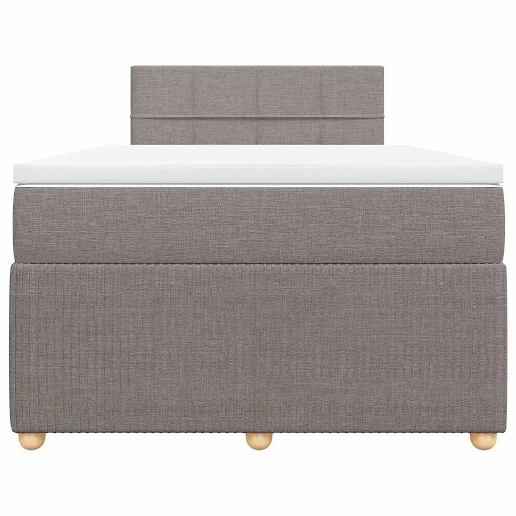 vidaXL Boxspring met matras stof taupe 120x190 cm, foto 4