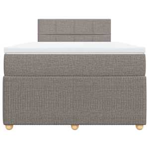 Box spring postel s matrací taupe 120x190 cm textil - obrázek 4