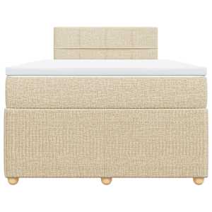 Box spring postel s matrací krémová 120x190 cm textil - obrázek 4