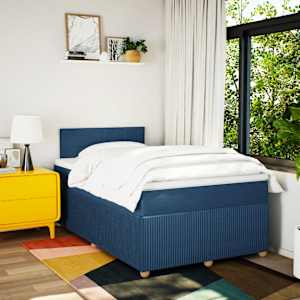 Box spring postel s matrací černá 120x190 cm textil - obrázek 3