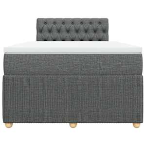 Box spring postel s matrací tmavě šedá 120x190 cm textil - obrázek 4