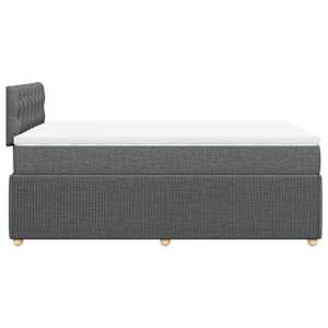 Box spring postel s matrací tmavě šedá 120x190 cm textil - obrázek 5