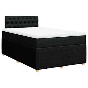 Box spring postel s matrací černá 120x190 cm textil - obrázek 2