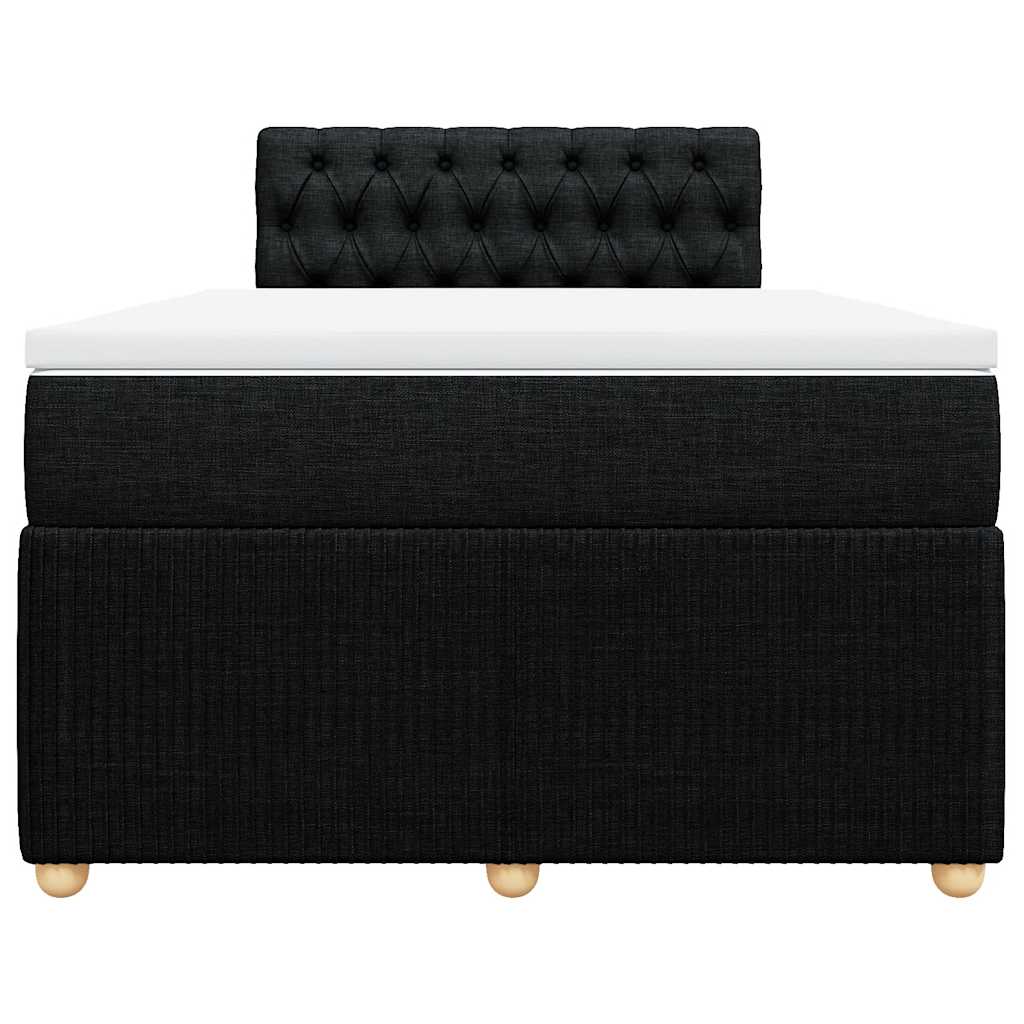 vidaXL Boxspring met matras stof zwart 120x190 cm, foto 4