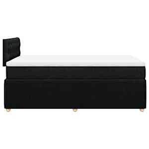 Box spring postel s matrací černá 120x190 cm textil - obrázek 5