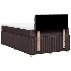 Box spring postel s matrací tmavě hnědá 120x190 cm textil - obrázek 6