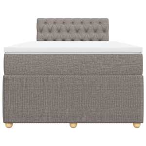 Box spring postel s matrací taupe 120x190 cm textil - obrázek 4