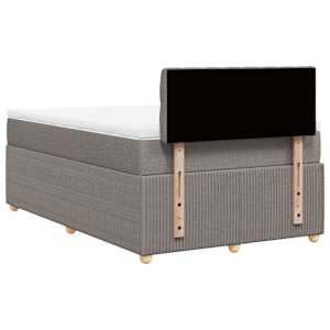 Box spring postel s matrací taupe 120x190 cm textil - obrázek 6