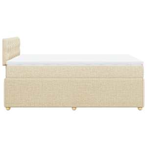 Box spring postel s matrací krémová 120x190 cm textil - obrázek 5