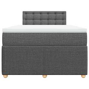 Box spring postel s matrací tmavě šedá 120x190 cm textil - obrázek 4