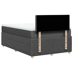 Box spring postel s matrací tmavě šedá 120x190 cm textil - obrázek 6