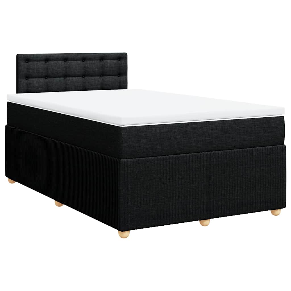 Thumbnail - vidaXL Boxspringbett mit Matratze Schwarz 120x190 cm Stoff