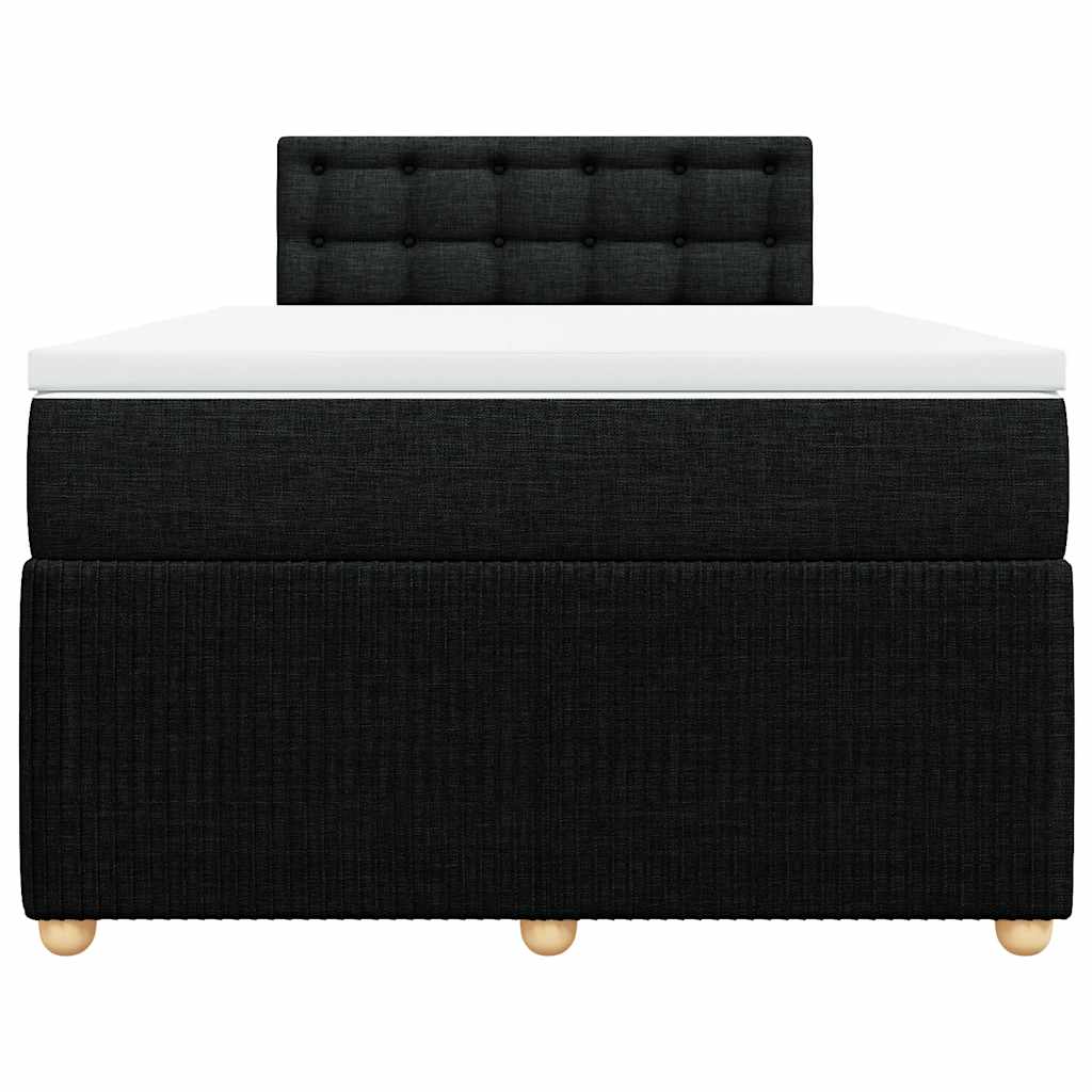 vidaXL Boxspring met matras stof zwart 120x190 cm, foto 4