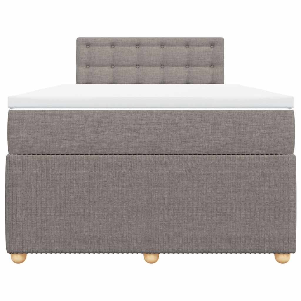 vidaXL Boxspring met matras stof taupe 120x190 cm, foto 4
