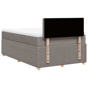 Box spring postel s matrací taupe 120x190 cm textil - obrázek 6