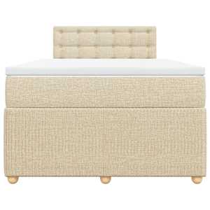 Box spring postel s matrací krémová 120x190 cm textil - obrázek 4