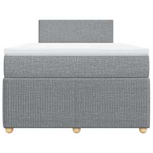 Box spring postel s matrací světle šedá 120 x 200 cm textil - obrázek 4