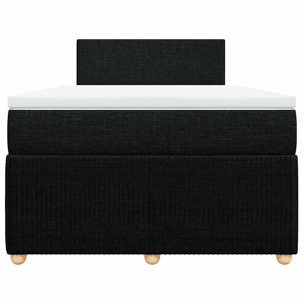 vidaXL Boxspring met matras stof zwart 120x200 cm, foto 4