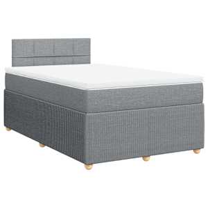 Box spring postel s matrací světle šedá 120 x 200 cm textil - obrázek 2