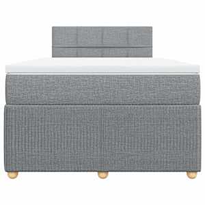 Box spring postel s matrací světle šedá 120 x 200 cm textil - obrázek 4