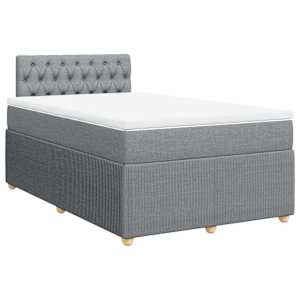 Box spring postel s matrací světle šedá 120 x 200 cm textil - obrázek 2