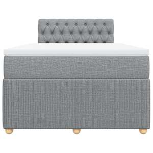 Box spring postel s matrací světle šedá 120 x 200 cm textil - obrázek 4