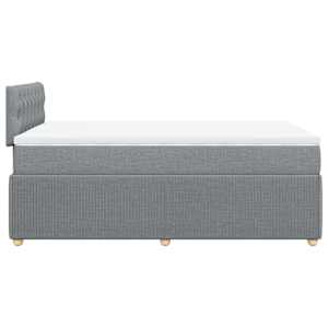 Box spring postel s matrací světle šedá 120 x 200 cm textil - obrázek 5