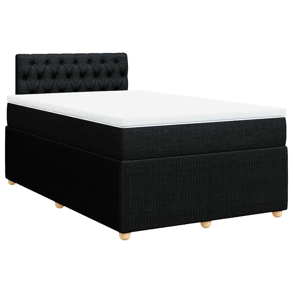 E-shop vidaXL Boxspring posteľ s matracom čierny 120x200 cm látka