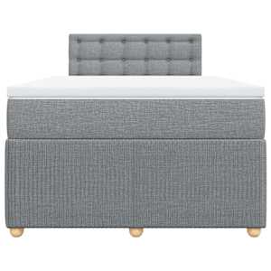 Box spring postel s matrací světle šedá 120 x 200 cm textil - obrázek 4