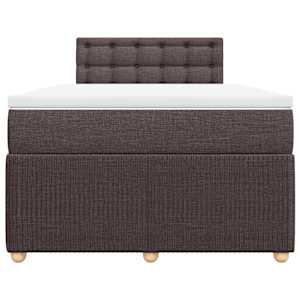 Box spring postel s matrací tmavě hnědá 120x200 cm textil - obrázek 4