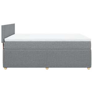 Box spring postel s matrací světle šedá 140 x 190 cm textil - obrázek 5