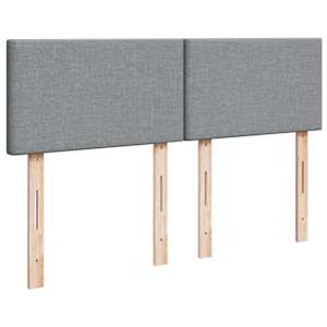 Box spring postel s matrací světle šedá 140 x 190 cm textil - obrázek 7