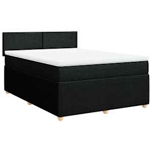 Box spring postel s matrací černá 140 x 190 cm textil - obrázek 2