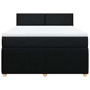 Box spring postel s matrací černá 140 x 190 cm textil - obrázek 4