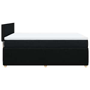 Box spring postel s matrací černá 140 x 190 cm textil - obrázek 5