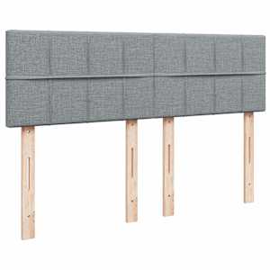 Box spring postel s matrací světle šedá 140 x 190 cm textil - obrázek 7
