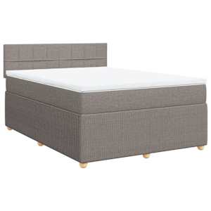 Box spring postel s matrací taupe 140x190 cm textil - obrázek 2