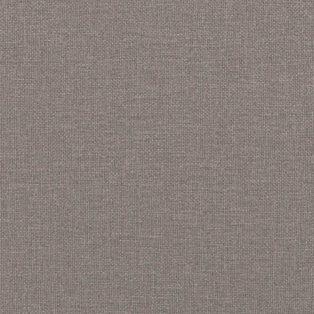 Łóżko kontynentalne z materacem, taupe, tkanina, 140x190 cm