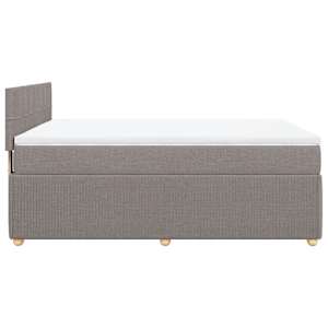 Box spring postel s matrací taupe 140x190 cm textil - obrázek 5