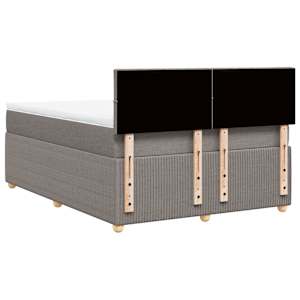 Box spring postel s matrací taupe 140x190 cm textil - obrázek 6