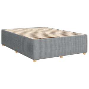 Box spring postel s matrací světle šedá 140 x 190 cm textil - obrázek 10