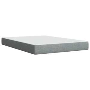 Box spring postel s matrací světle šedá 140 x 190 cm textil - obrázek 9