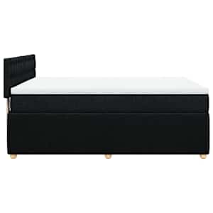 Box spring postel s matrací černá 140 x 190 cm textil - obrázek 5