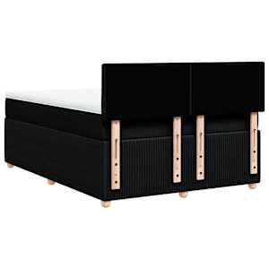 Box spring postel s matrací černá 140 x 190 cm textil - obrázek 6