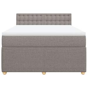 Box spring postel s matrací taupe 140x190 cm textil - obrázek 4