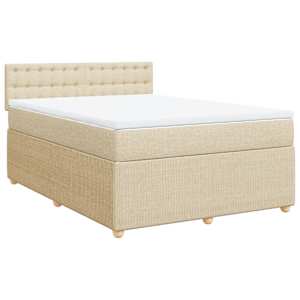 Box spring postel s matrací krémová 140x190 cm textil - obrázek 2